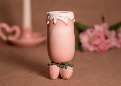 Strawberries and Cream Champagne Stemless Cup