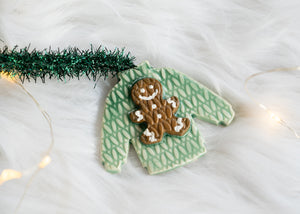 Gingerbread Man Sweater Ornament