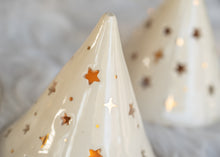 Load image into Gallery viewer, Hand thrown Tree - White with Gold