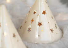 Load image into Gallery viewer, Hand thrown Tree - White with Gold