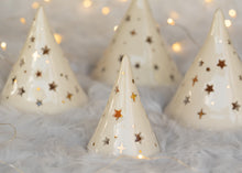 Load image into Gallery viewer, Hand thrown Tree - White with Gold
