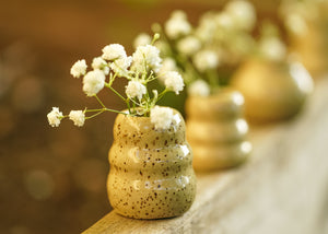 Speckled Bud Vases