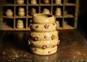 Speckled floral bubble vase
