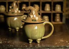 Load image into Gallery viewer, Lidded Pumpkin fairy home incense holder/ mug