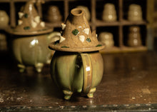 Load image into Gallery viewer, Lidded Pumpkin fairy home incense holder/ mug