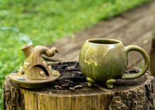 Load image into Gallery viewer, Lidded Pumpkin fairy home incense holder/ mug