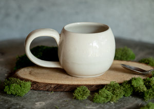 Crystal Ball of Moon and Stars Mug with mother of pearl and Gold