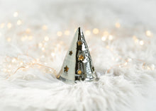 Load image into Gallery viewer, Hand thrown Christmas Tree - Metallic Black - Small